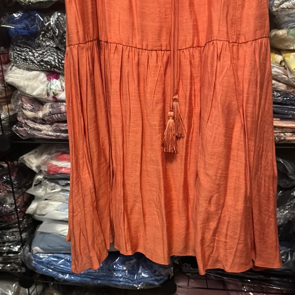 Taylor Orange Sleeveless Maxi Sundress - Picture 3 of 7